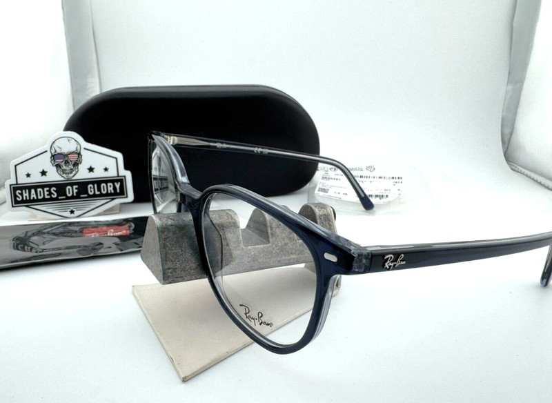RAY-BAN ELLIOT RB 5397 8324 TRANSPARENT BLUE EYEGLASSES FRAMES 52MM AUTHENTIC