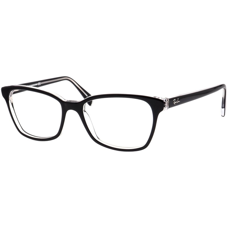Ray-Ban Eyeglasses RB 5362 2034 Polished Black Semi Butterfly Frame 54[]17 140 gallery