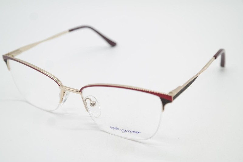 OPDO 7581 Copper Gold Anthracite Half-Rim Eyeglasses New gallery