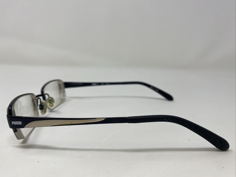 Puma PU15406 BK 48-17-130 Black Metal Half Rim Eyeglasses Frame CI84 gallery