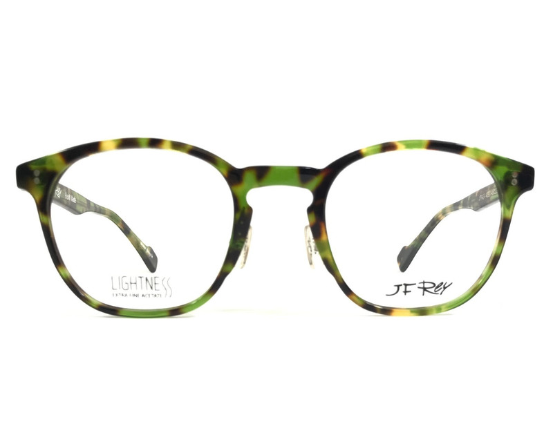 J.F. Rey Eyeglasses Frames JF1424 4090 Demi Green Tortoise Square 48-23-149