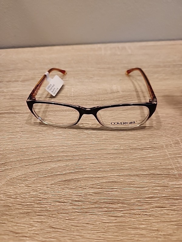 Womens Covergirl Eyeglasses CG0828 Red Black Cat Eye Frames 52 17 135