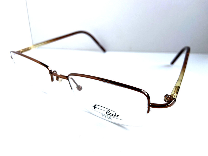 New Flair 462 583 Bronze 52mm Semi-Rimless NickelFree Men's Eyeglasses Frame . gallery