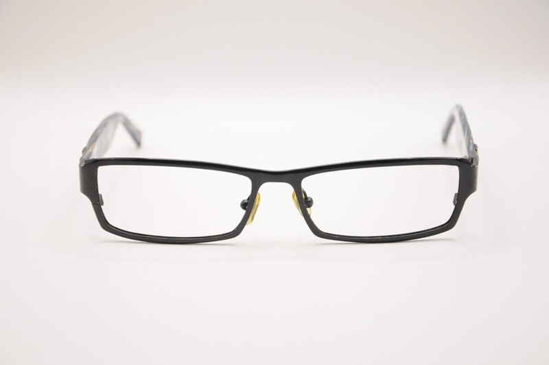 ENGLISH LAUNDRY LIAM RECTANGULAR EYEGLASS FRAMES BLACK MAGIC 55-16-135 USED*