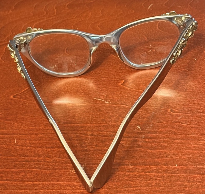 Tura Women’s Vintage Blue Cat Eye Full Rim Metal Eyeglass Frames Solid gallery