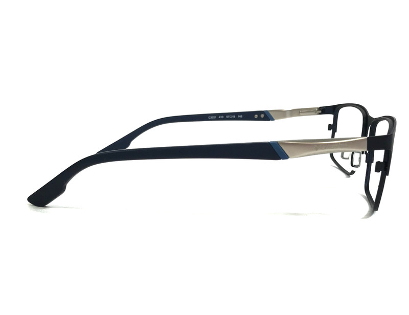 Columbia Eyeglasses Frames C3031 410 Matte Blue Silver Rectangle XL 57-18-145 gallery