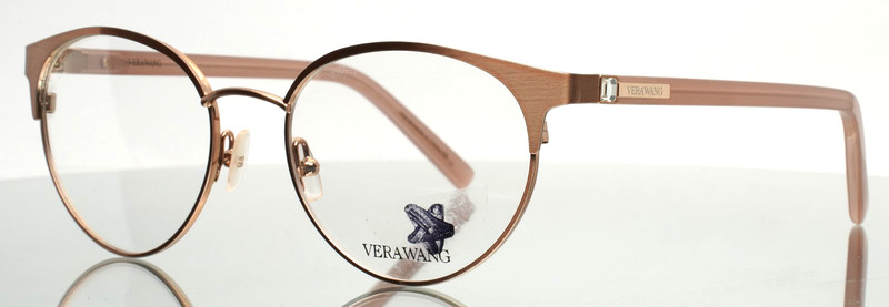 VERA WANG Dree RG Rose Gold Womens Round Full Rim Eyeglasses 50-18-140 B:41