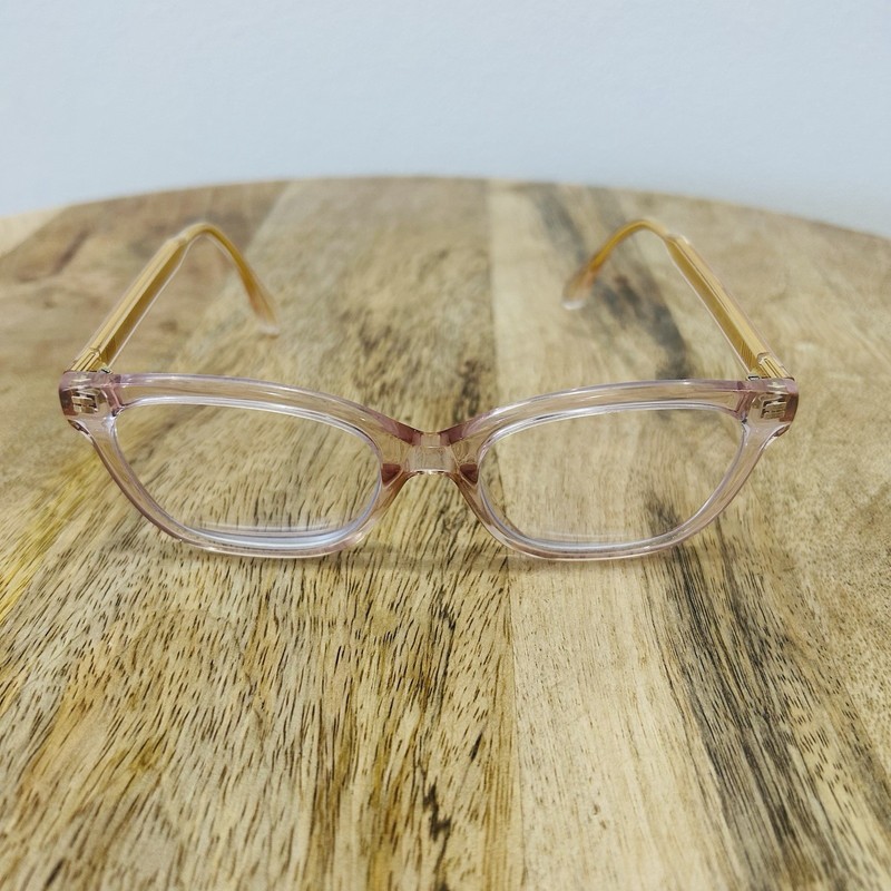 GUCCI GG0566ON 004 Square Transparent Pink Gold Eyeglasses 52 18 140 Demo