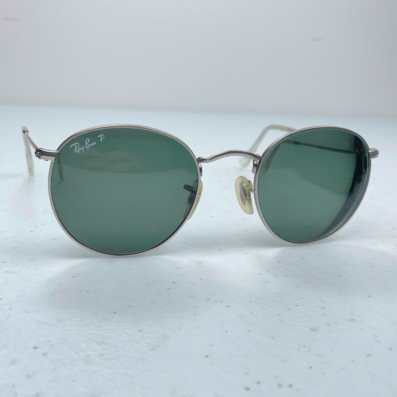 Ray-Ban Sunglasses Frame Only RB 3447 019/30 Matte Silver Round Metal Italy 50mm