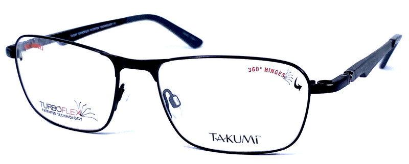 TAKUMI TURBOFLEX TK992 NOS Black Matte 55-17-135 Eyeglasses Frame