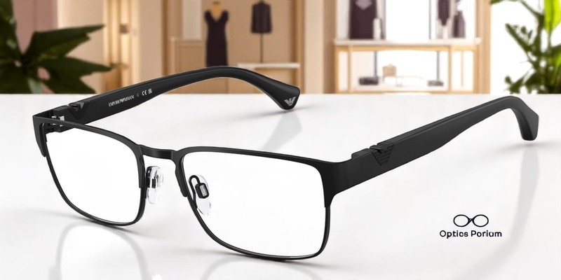EMPORIO ARMANI EA1027 3001 Matte Black Demo Lens 55 mm Men’s Eyeglasses