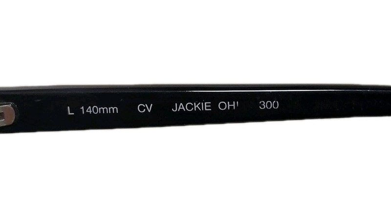 Vintage Kenneth Cole Jackie Oh! 300 Sunglasses Black Oval Frames 90s Retro 140mm gallery