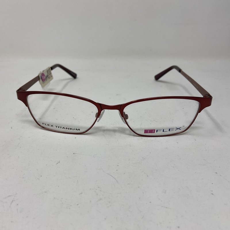 Ti Flex Eyewear 2103 604 Burgundy Red 52-16-135 FLEX TITANIUM EYEGLASSES QW15