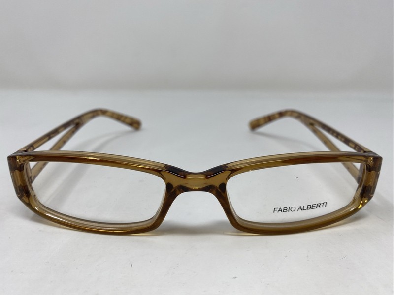 Fabio Alberti FA901-1 52-18-138 Brown Crystal Full Rim Eyeglasses Frame V296