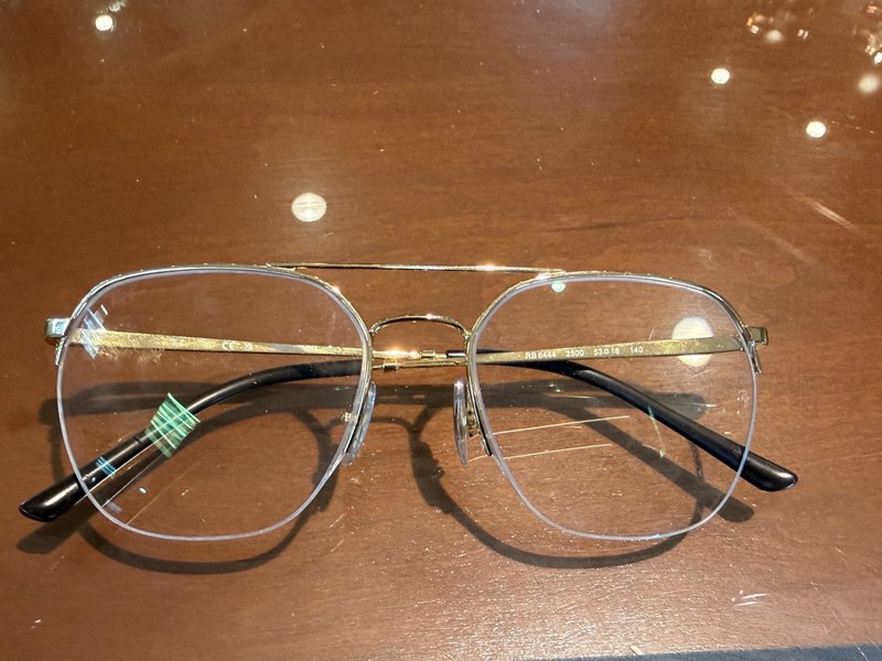 PO RAY-BAN RB 6444 2500 GUNMETAL GOLD AUTHENTIC EYEGLASSES