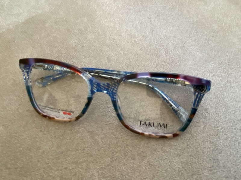 TAKUMI Aspex TK1303 Multicolor Eyeglasses Frame & Polarized Sunglasses Clip
