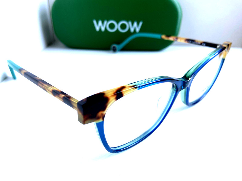 New WOOW Paris Say Yes 2 2694 53mm Blue Cat Eye Women's Eyeglasses Frame gallery
