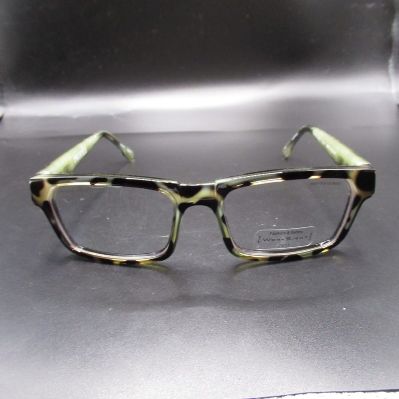 Wiley X Work Sight Profile Safety Eyeglass Frames Green Tortoise WX Z87-2