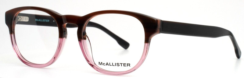 MCALLISTER MC4501 609 Brown Pink Horn Womens Round Eyeglasses 51-20-140 B:41