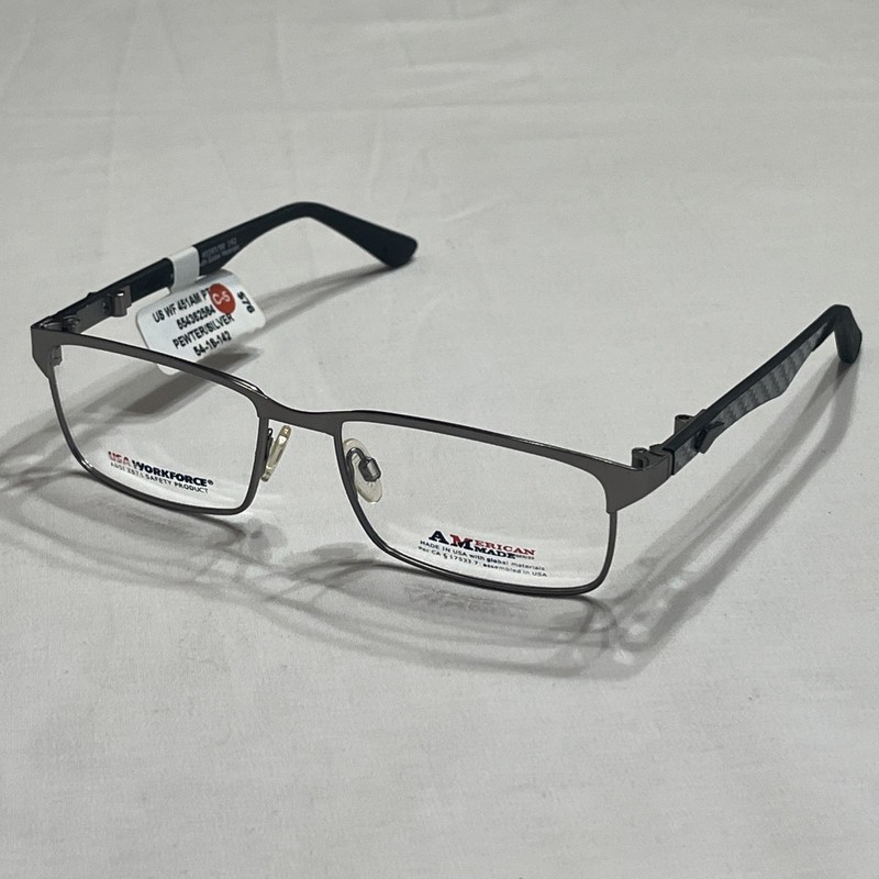 USA Workforce 451AM Pewter/Silver Glasses Frames 142 ArtCraft 54-16-142mm Rd Des