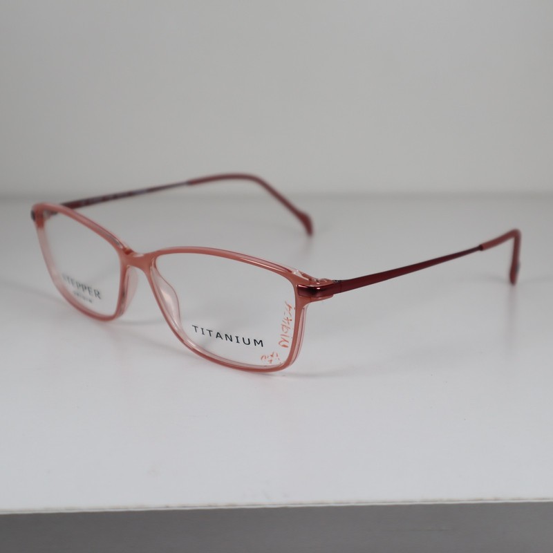 Stepper SI-30223 F330 Pink Full Rim Titanium Eyeglasses Frames 52-13-130mm