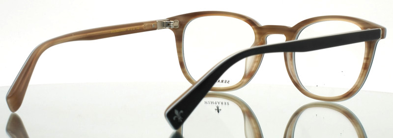 SERAPHIN Pullman 8331 Black Sand Mens Square Full Rim Eyeglasses 47-21-145 B:39 gallery