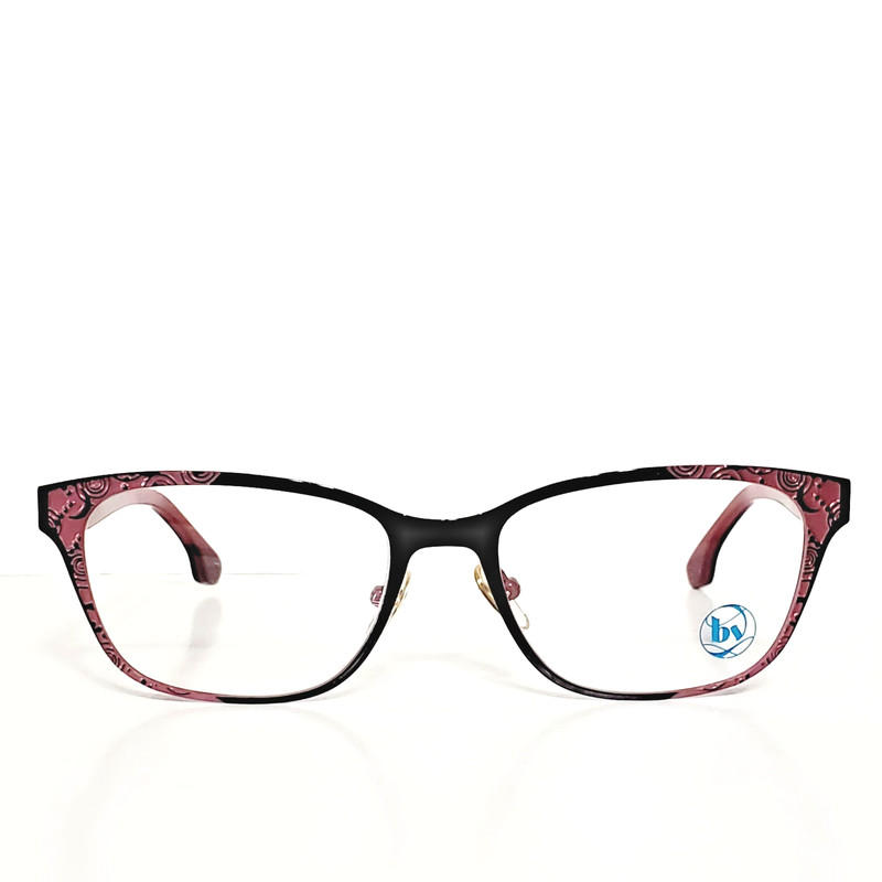 Womens Bon Vivant Purple Night Sky Pattern Cat Eyeglasses Frames 53-17-140 Italy