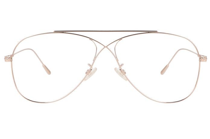 Tom Ford TF5531 028 Gold Metal Aviator Optical Eyeglasses Frame 56-12-145