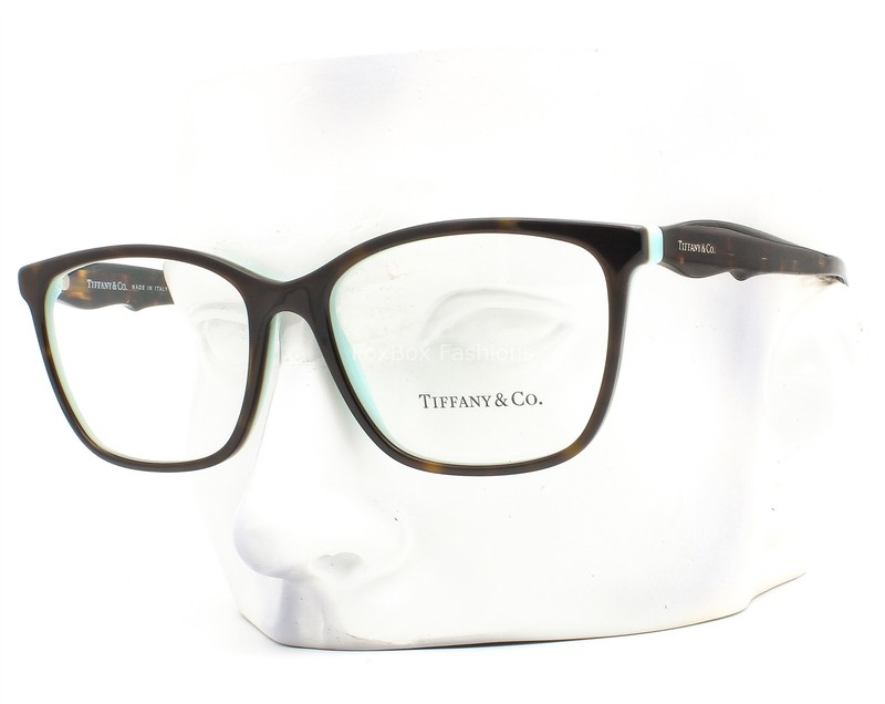 Tiffany & Co Eyeglasses Glasses TF 2175 8134 Brown Tortoise on Blue 54mm w/case