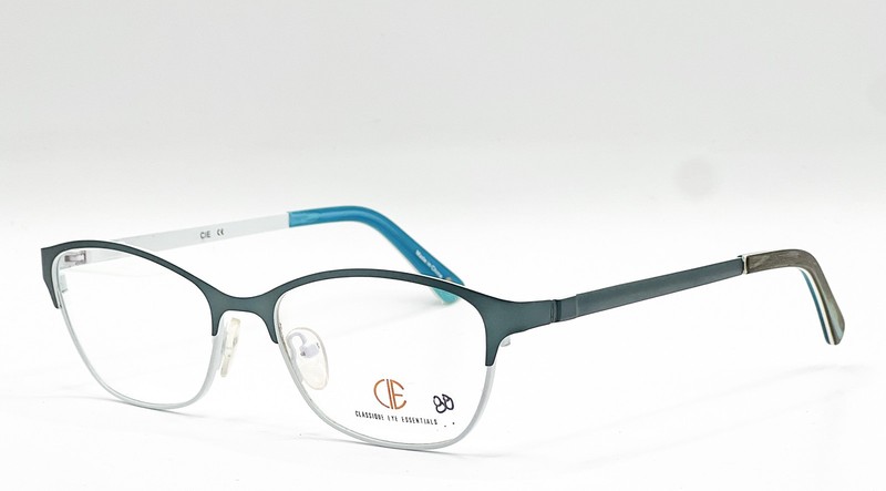 NEW CLASSIQUE EYE ESSENTIALS SEC106 C3 TEAL WHITE GREEN EYEGLASSES 52-16