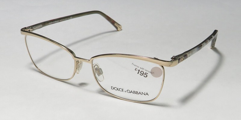 DOLCE GABBANA 1217 1076 DESIGNER OVERSIZED ELEGANT LOGO MADE IN ITALY EYEGLASSES