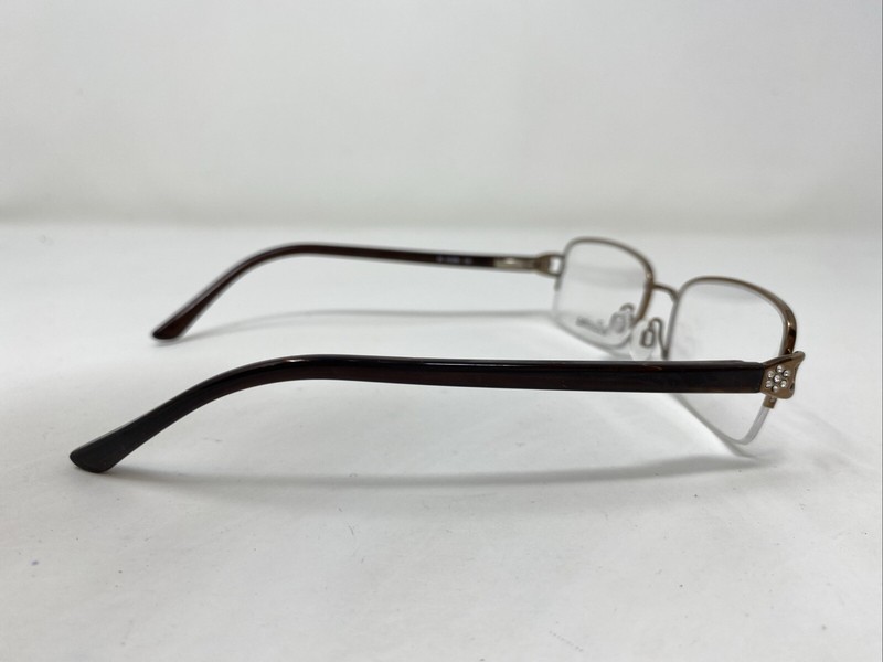 Bellissima BL 1032BL 2064 51-17-135 Brown Metal Half Rim Eyeglasses Frame &987 gallery