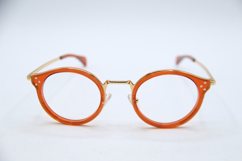 CELINE CL 50001U 042 CLEAR BROWN GOLD AUTHENTIC FRAMES EYEGLASSES 46-22 gallery