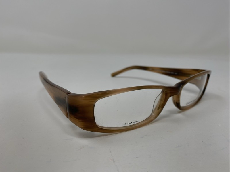 Geoffrey Beene FATALE BRN 55-18-125 Brown Horn Full Rim Eyeglasses Frame G106 gallery