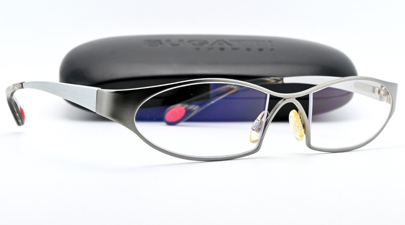 BUGATTI Eyeglasses 363 col 24L Odotype Silver Ruthenium Vintage France Luxury…