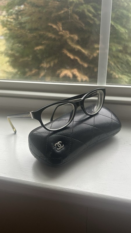 CHANEL 3206 c.501 Black Full Rim Eyeglasses 52mm Plastic Metal 135mm Designer