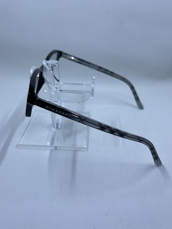 BURBERRY B2073 3164 Italy Black/Gray Crystal Plaid Eyeglasses FRAMES 53-16-135 gallery