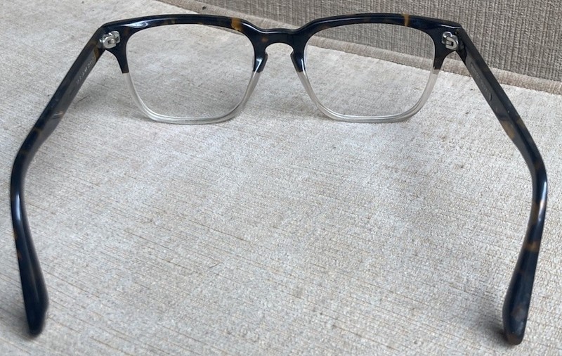 WARBY PARKER Burke 203 Brown Tort/Clear Eyeglasses 51-19-145 Full Acetate Frame gallery