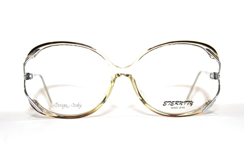NEW TRUE VINTAGE ETERNITY CLEAR BLACK HAND MADE EYEGLASSES WOMENS 54-16-135 MM gallery