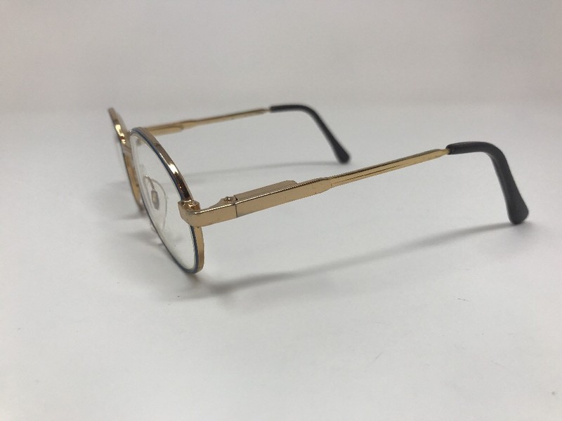 Anthony Martin Eyeglasses Becky 45-16-120mm Gold Blue Metal Full Rim GB27 gallery