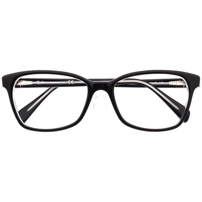 Ray-Ban Eyeglasses RB 5362 2034 Polished Black Semi Butterfly Frame 54[]17 140 gallery