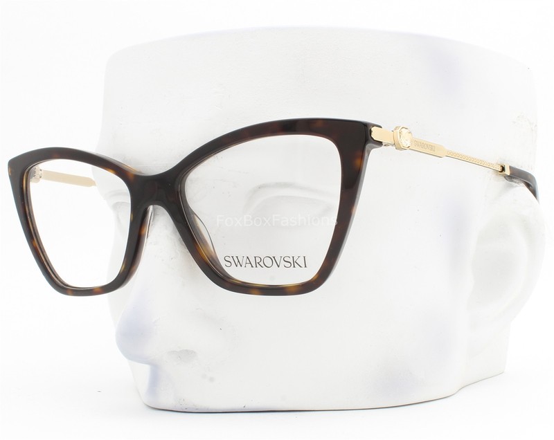 Swarovski Eyeglasses SK 2051 1002 Glasses Brown Havana Pale Gold 51mm w/case