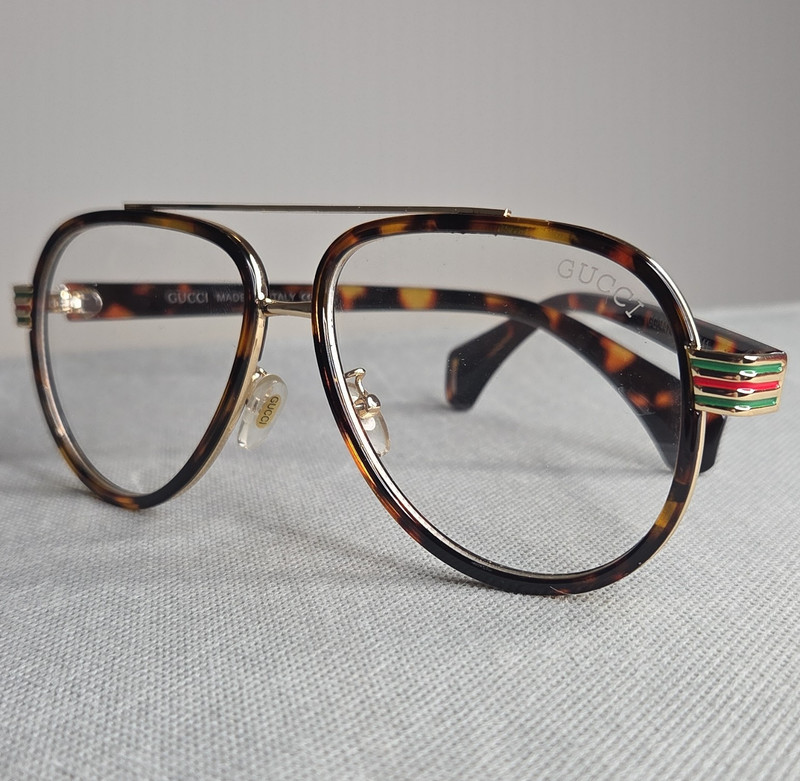 Gucci GG0447 Aviator Tortoise Shell Brown Full Rim Frames ONLY 60-18-141