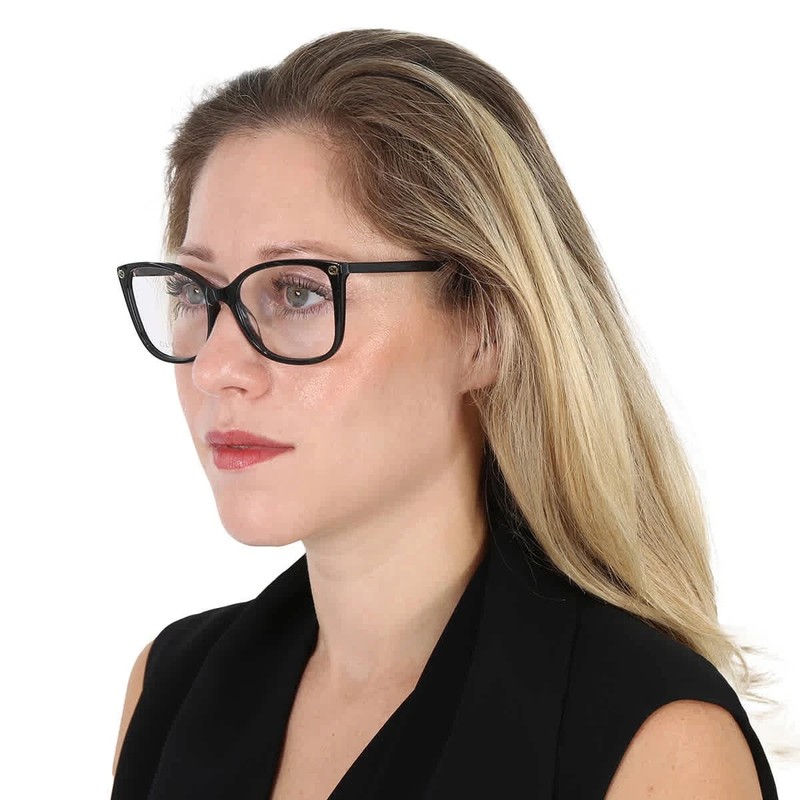 Gucci Square Ladies Eyeglasses GG0026O 001 53-17-140 gallery