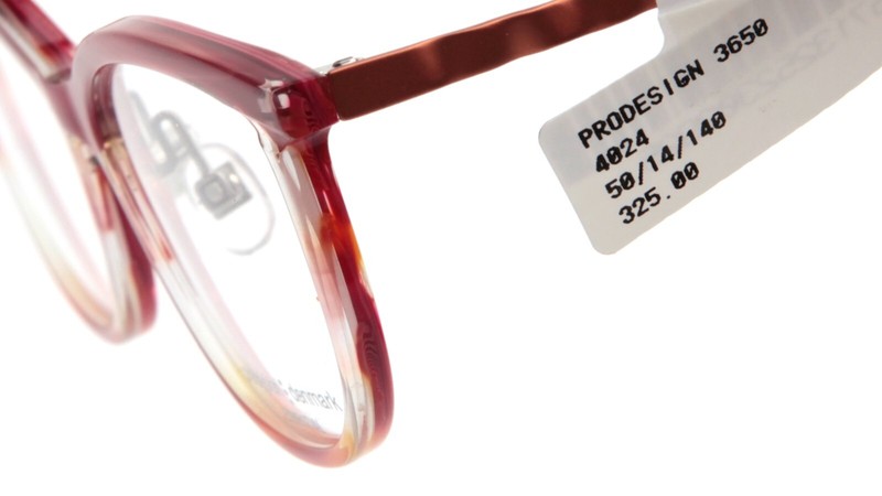 NEW PRODESIGN DENMARK 3650-1 c.4024 Red EYEGLASSES GLASSES 50-14-140mm B36mm gallery