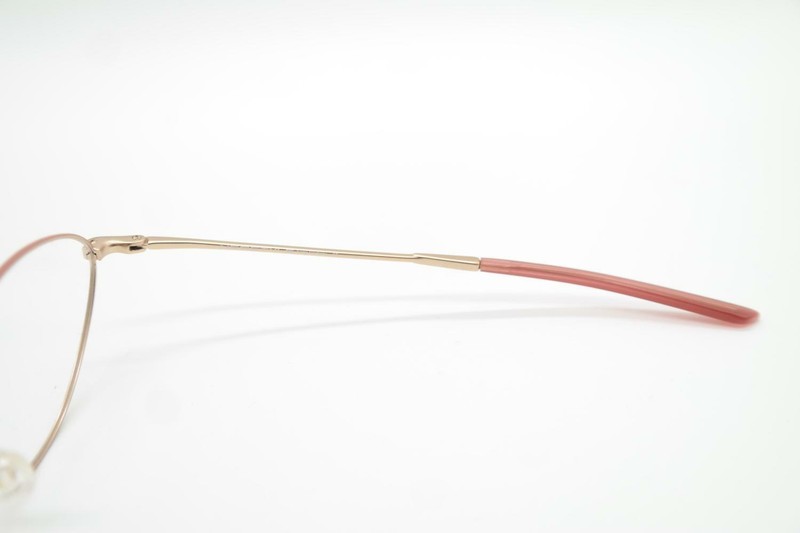 Vintage Neostyle Academic 301 Gold Pink Oval Glasses Frame NOS gallery