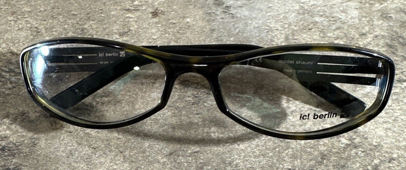 IC! Berlin SHAUNI Tortoise Gunmetal Eyeglasses Frame Germany 56-16-130 NWOT G26