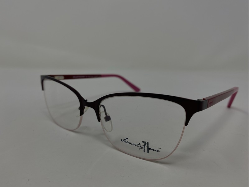 Seventy One SWARTHMORE BURGUNDY 52-16-135 Half Rim Eyeglasses Frame VU29 gallery