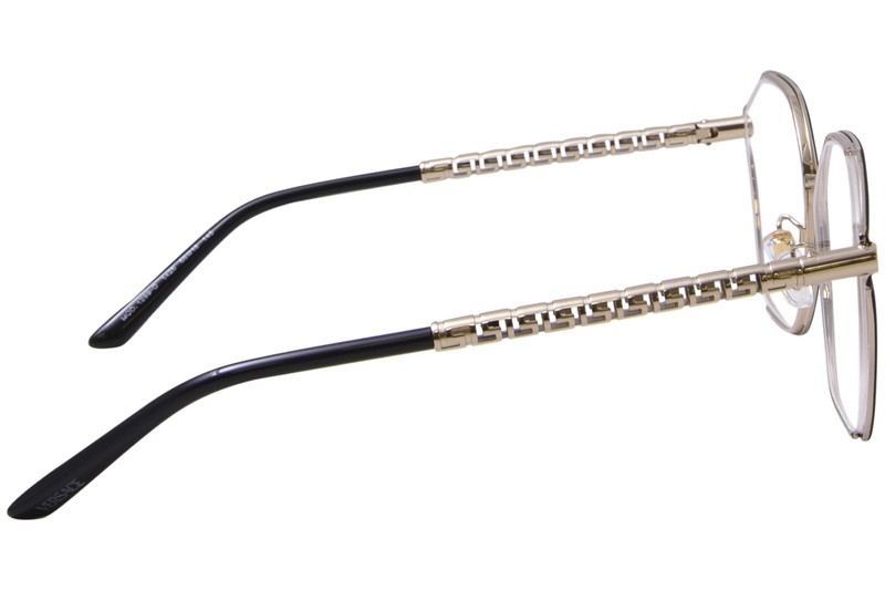 Versace VE1299D 1425 Eyeglasses Frame Women's Pale Gold/Black Full Rim 55mm gallery