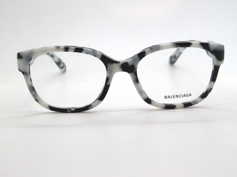 BALENCIAGA BB0214O 003 Black/White Marble Authentic 52mm Eyeglasses gallery
